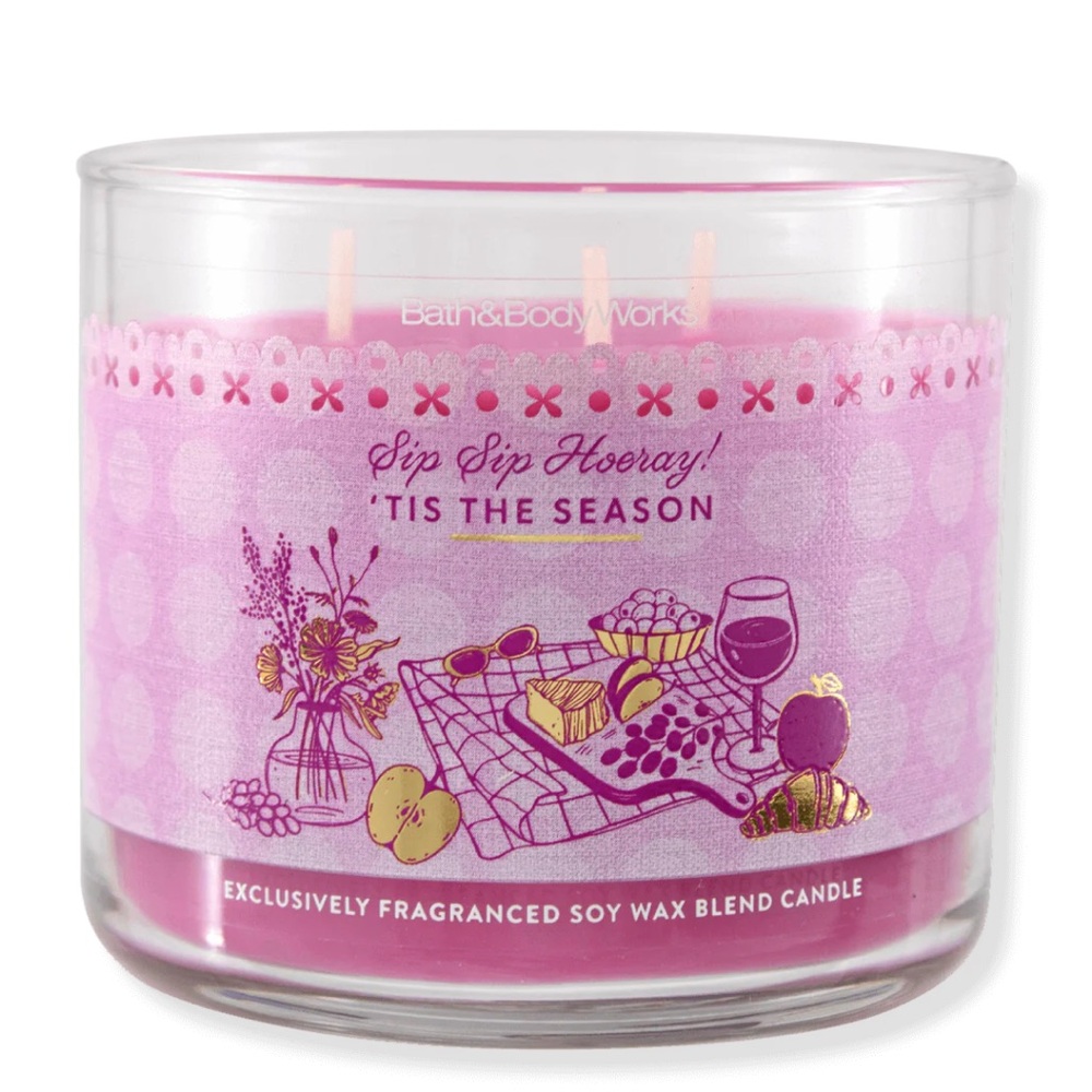 Bath & Body Works NEW Unlit ‘Tis the Season 3-Wick Candle 14.5 Ounce